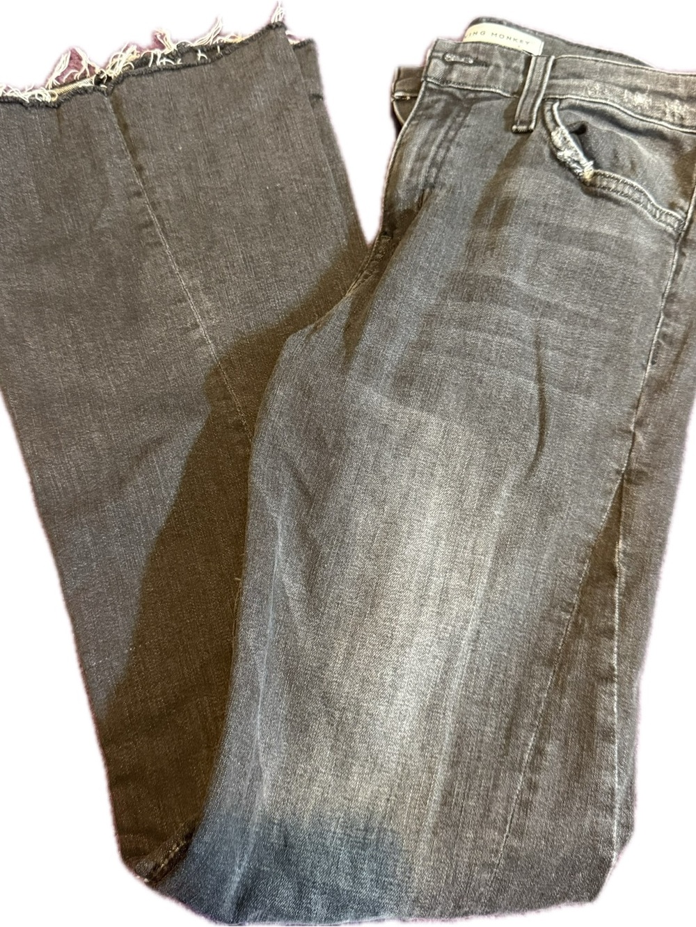 Flying Monkey Women's Gray Faded Bootcut Jeans